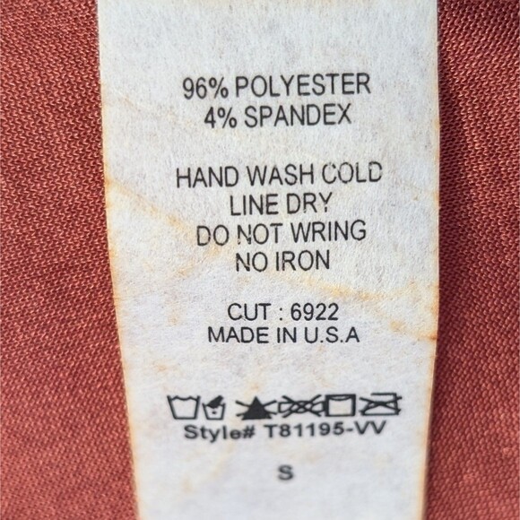 Honeyme Women's SM Velvet Velour Peplum Tunic Rusty Red Whimsygoth Bohemian Boho - Picture 6 of 16